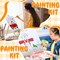 12 Set Fall Pre Drawn Canvas to Paint 7.87 x 9.84 Inches Thanksgiving Day Pre Printed Canvas